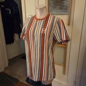 HUF Multicolor Striped Short Sleeve Tee